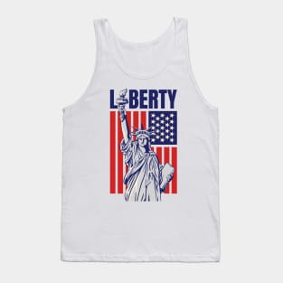 American Liberty Status 4th Of July Tank Top